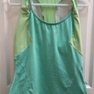 ALO Yoga Green and Light Green Tank Top